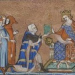 Jean de Joinville remet son manuscrit à louis X